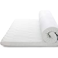 Bedsure Topper Colchón Viscoelástico 90x190x7cm de Memory Foam - Sobrecolchon Antiestático con 1 Funda Extraíble y…